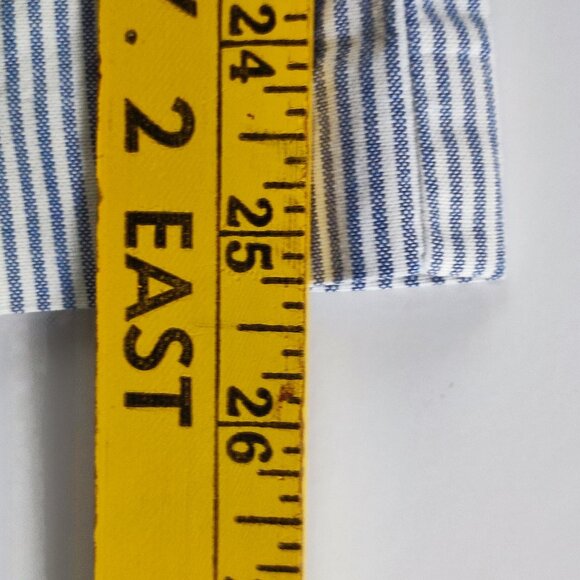 Tommy Hilfiger Capri short summer lightweight white & navy blue stripes size 10 - Picture 10 of 11